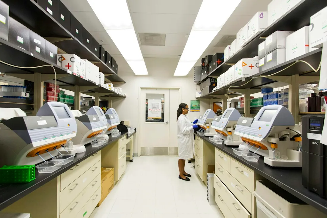 In-house diagnostic laboratory with blood testing analyzers at Nareddy Care Hospitals
